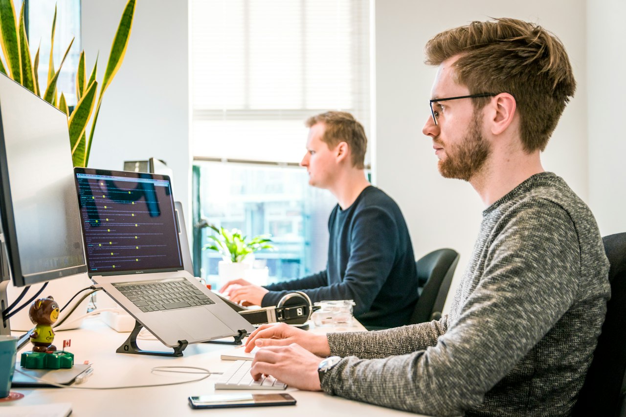 A member of the team at work in the office